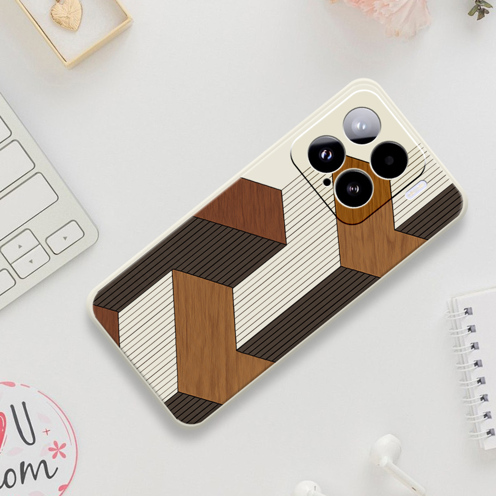 Geometric Style Wooden Phone C - Phone Cases Xiaomi 15 avis et prix
