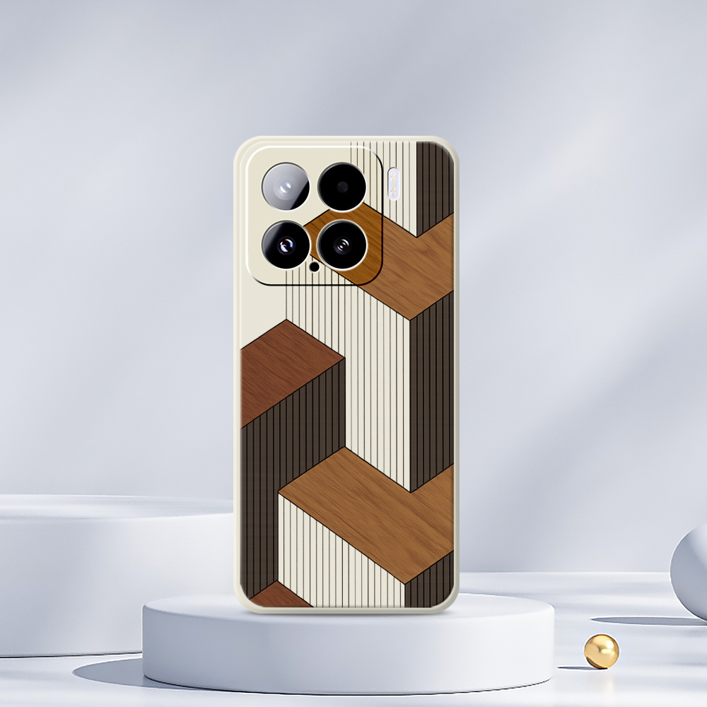 Geometric Style Wooden Phone C - Phone Cases Xiaomi 15 avis et prix