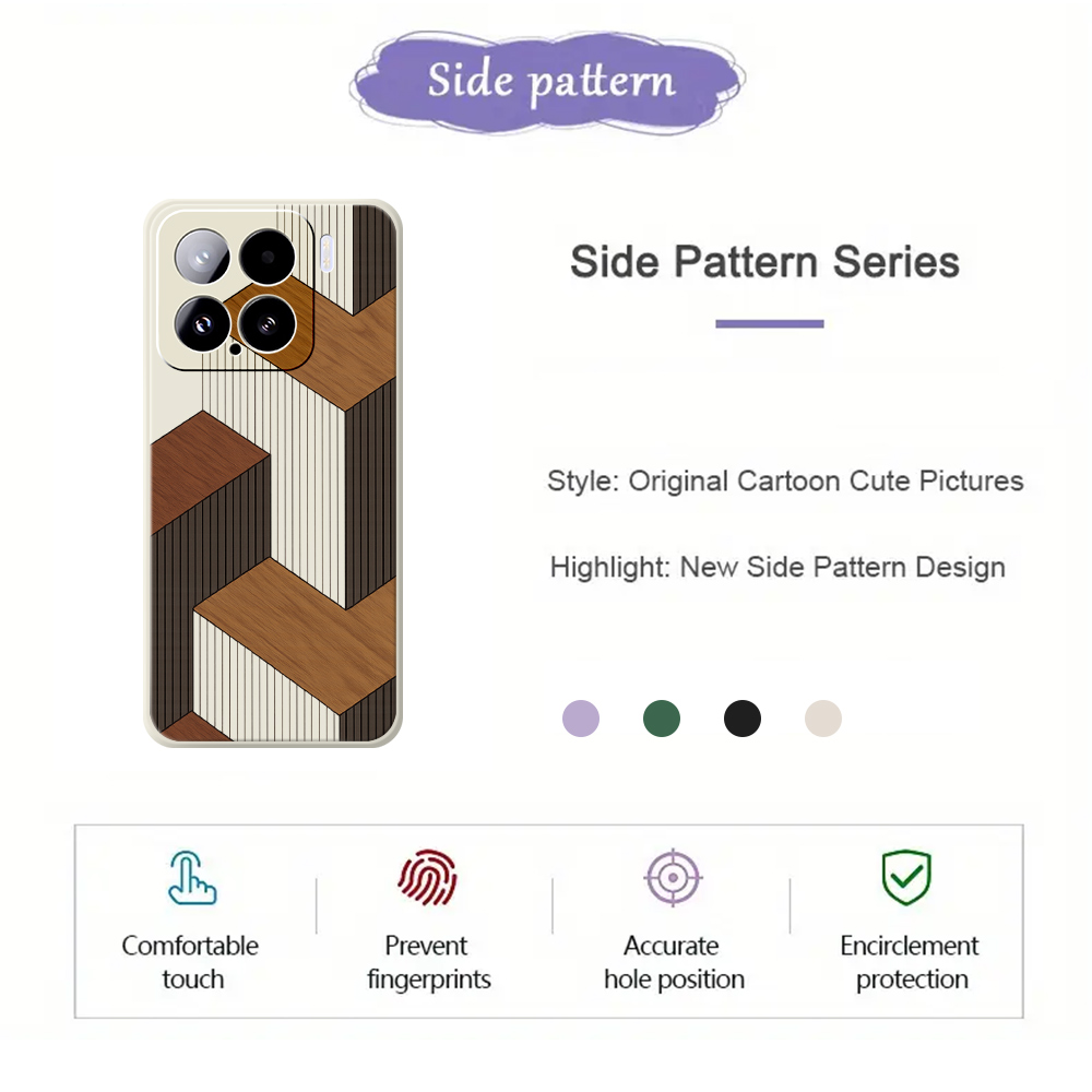 Geometric Style Wooden Phone C - Phone Cases Xiaomi 15 avis et prix