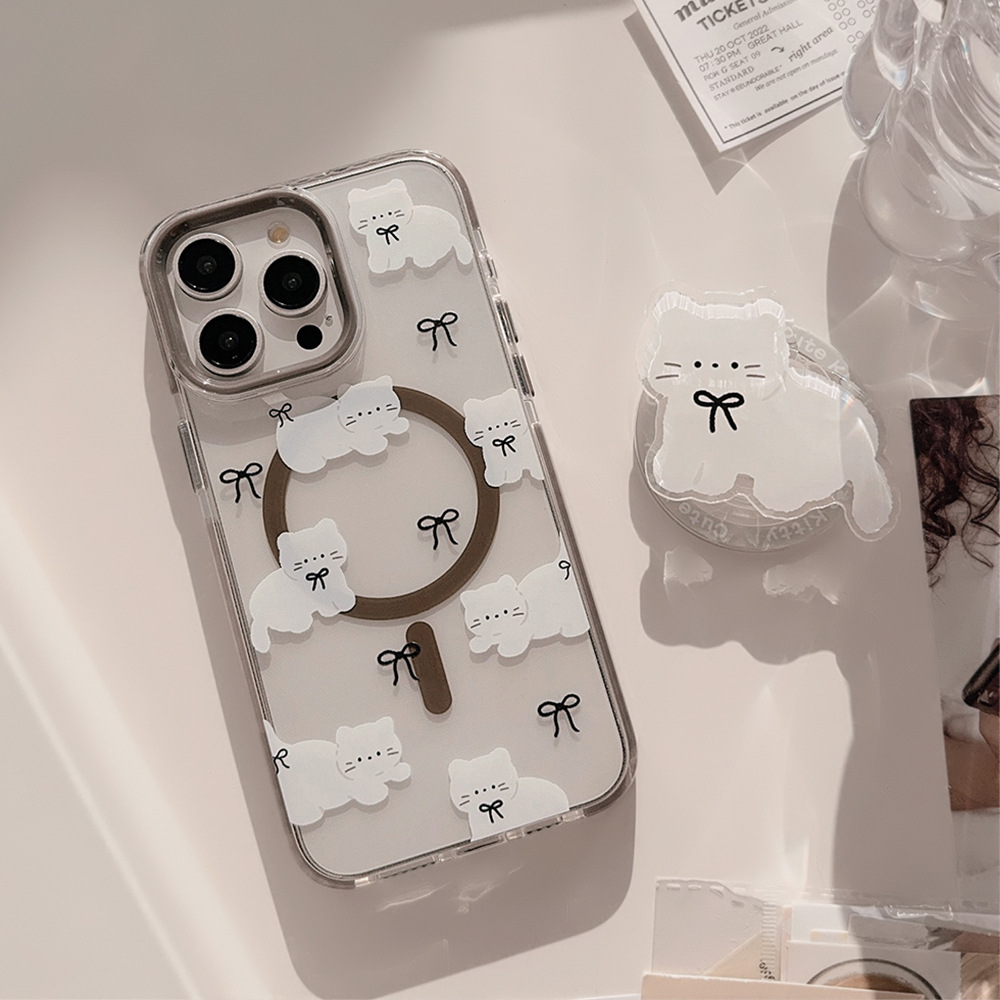 Korean Cartoon White Kitten Ma - Phone Cases Girly avis et prix