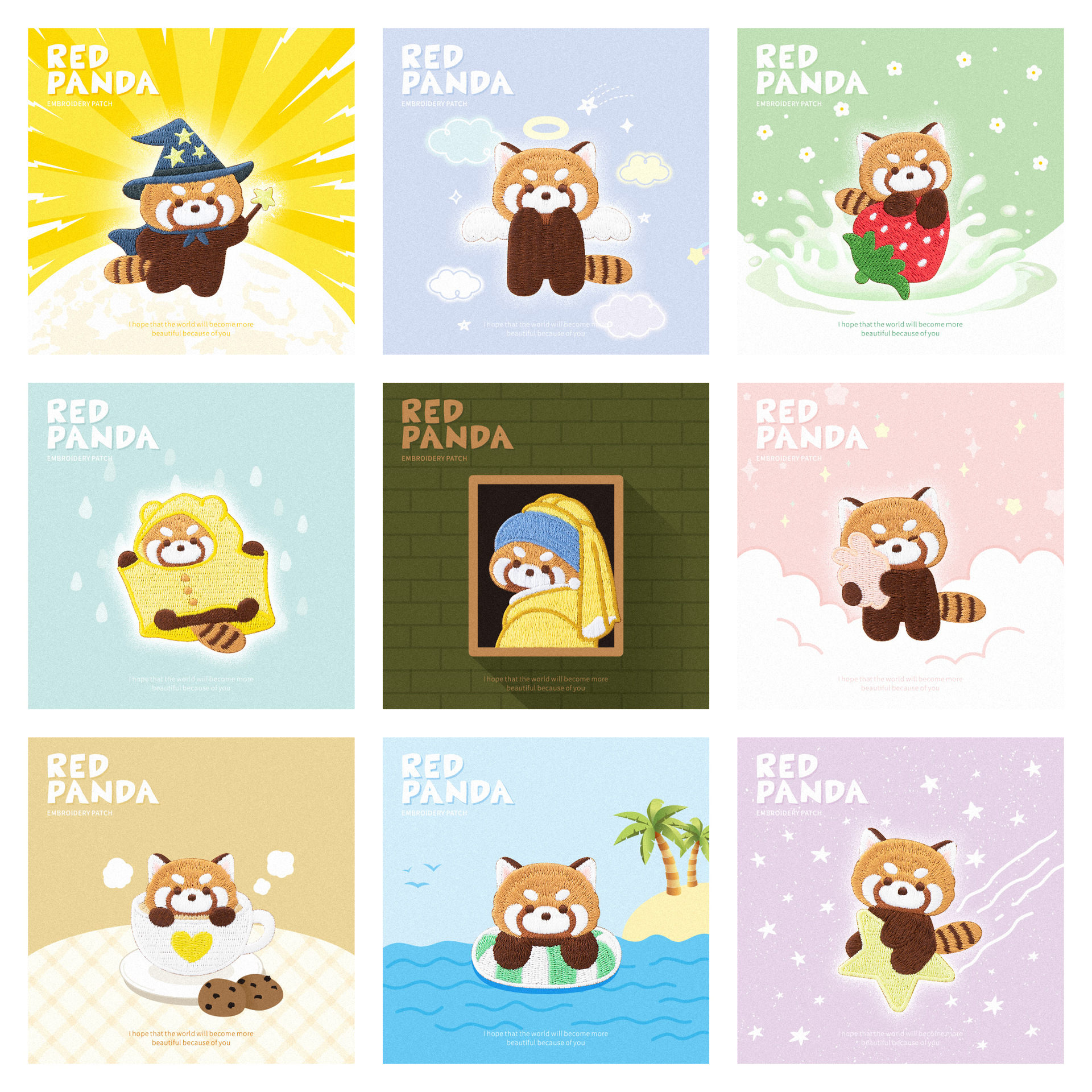 Cute Red Panda Embroidery Patc - Phone Cases Eco Friendly avis et prix