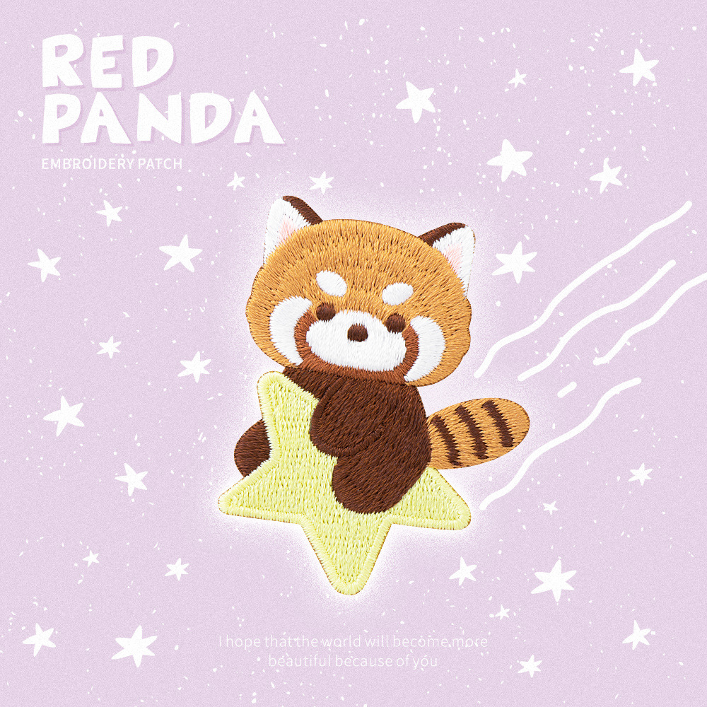Cute Red Panda Embroidery Patc - Phone Cases Eco Friendly avis et prix