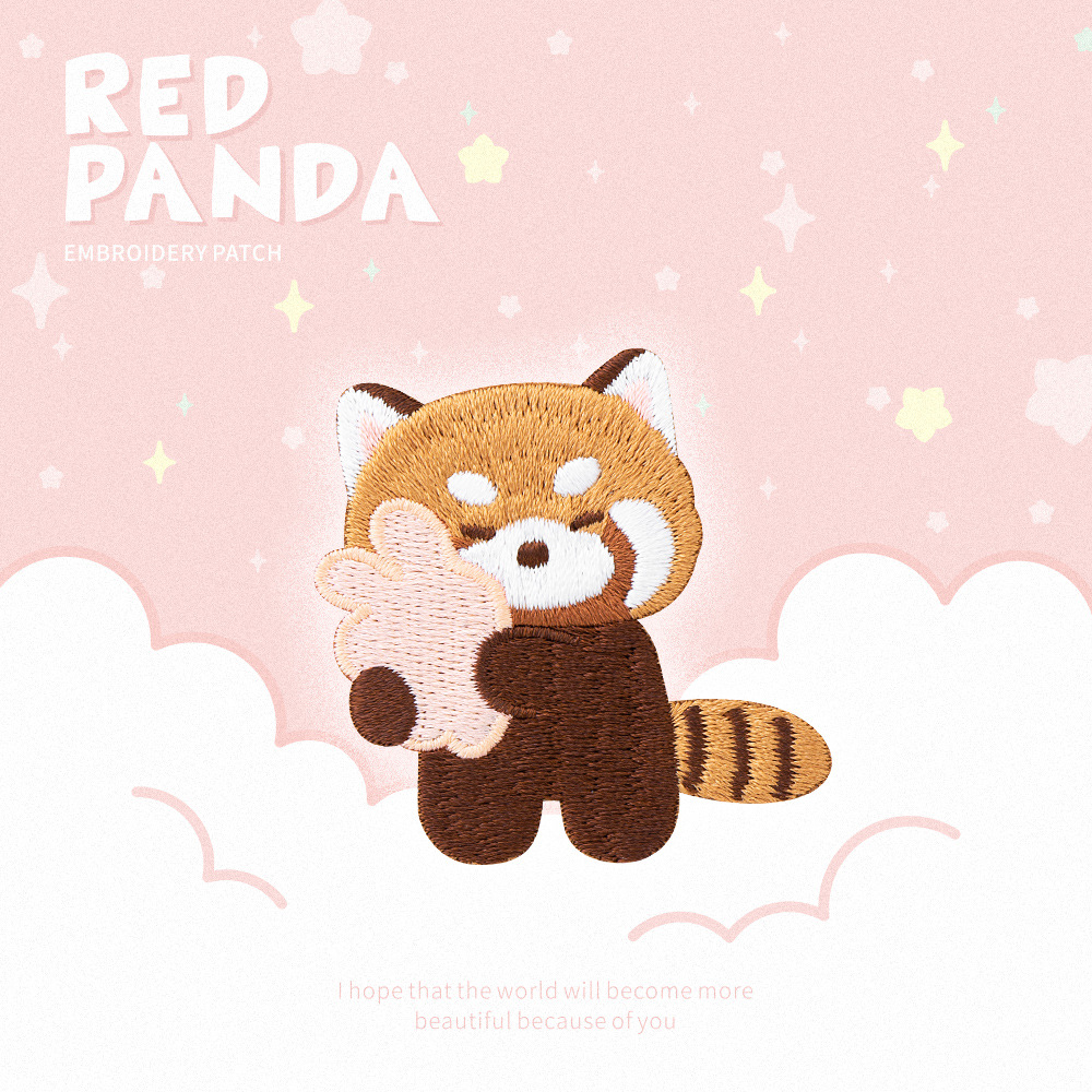 Cute Red Panda Embroidery Patc - Phone Cases Eco Friendly avis et prix