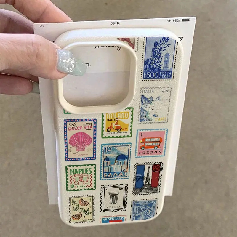 Vibrant Retro Stamp Lichee Des - Phone Cases Girly avis et prix